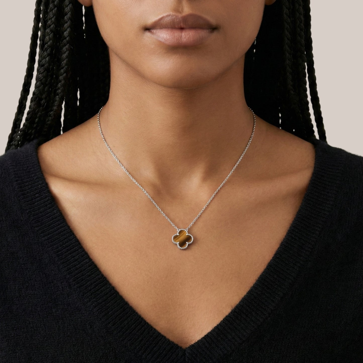 Clover Necklace in 925 Sterling Silver