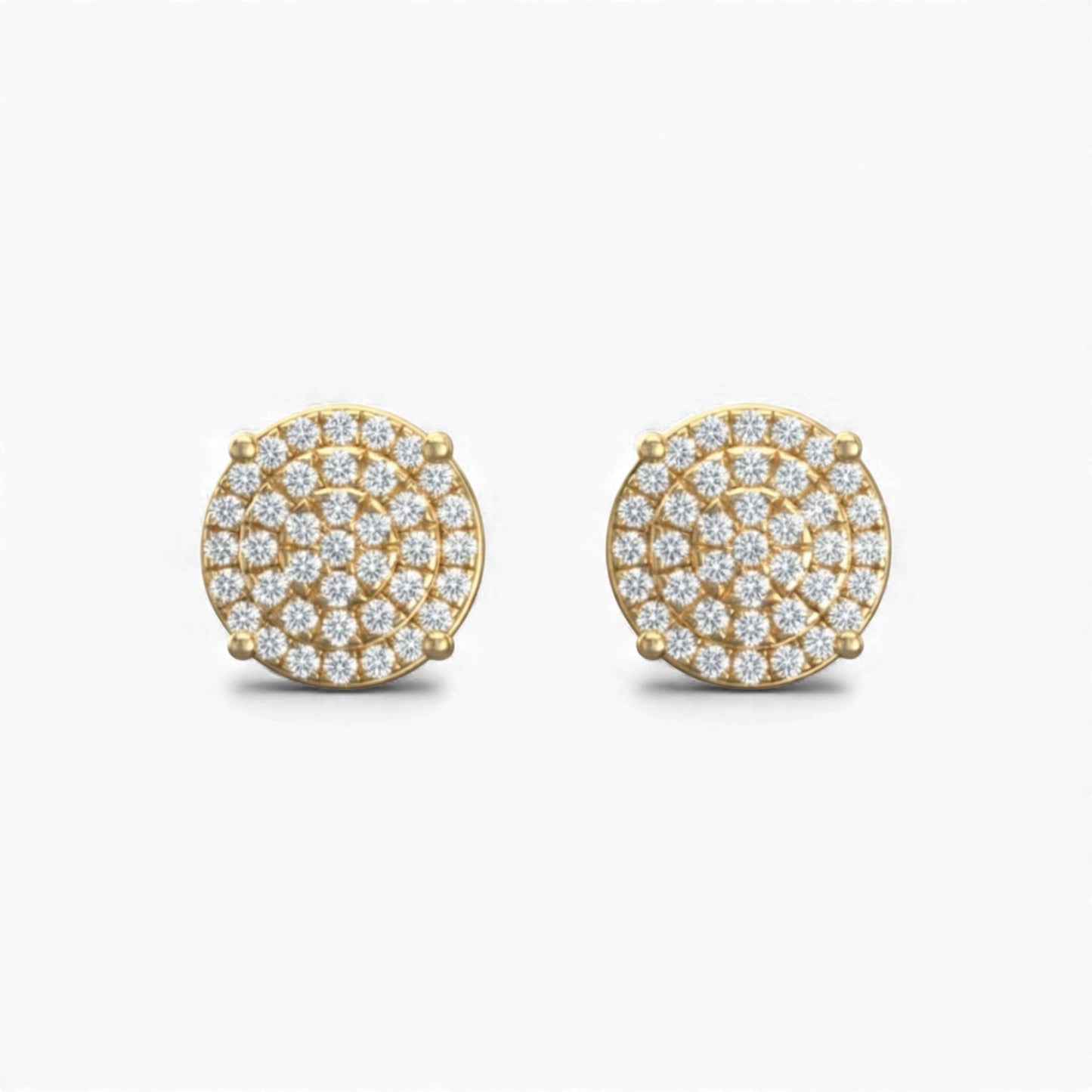 Everyday Diamond Cluster Studs in 18KT Gold