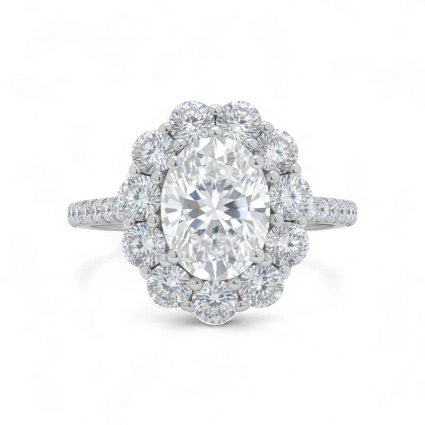 Lavie Oval Cut Moissanite Engagement Ring in 18KT Gold