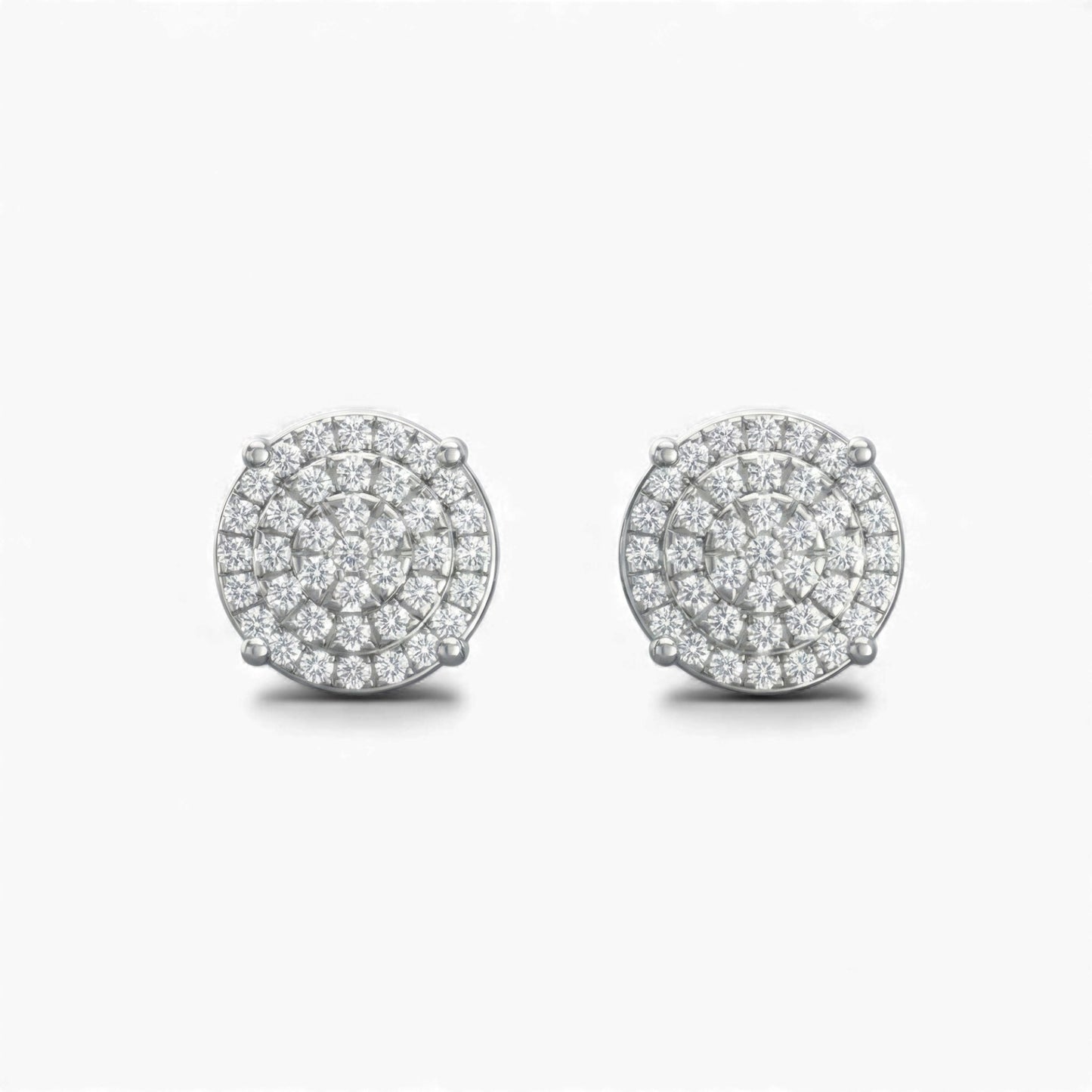 Everyday Diamond Cluster Studs in 18KT Gold