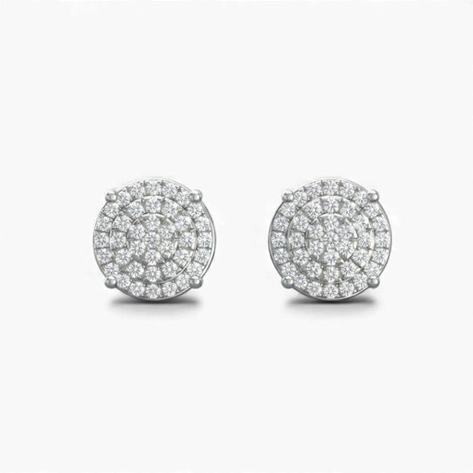 Everyday Diamond Cluster Studs in 18KT Gold