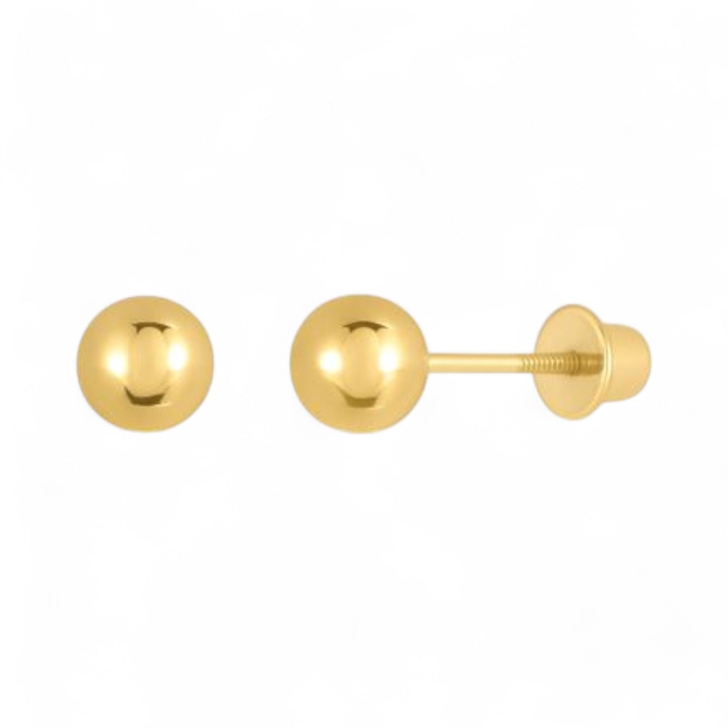 Gold Ball Studs in 18KT Gold
