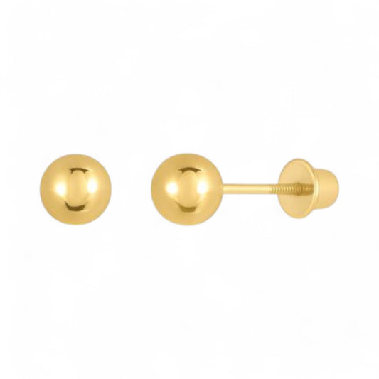 Gold Ball Studs in 18KT Gold