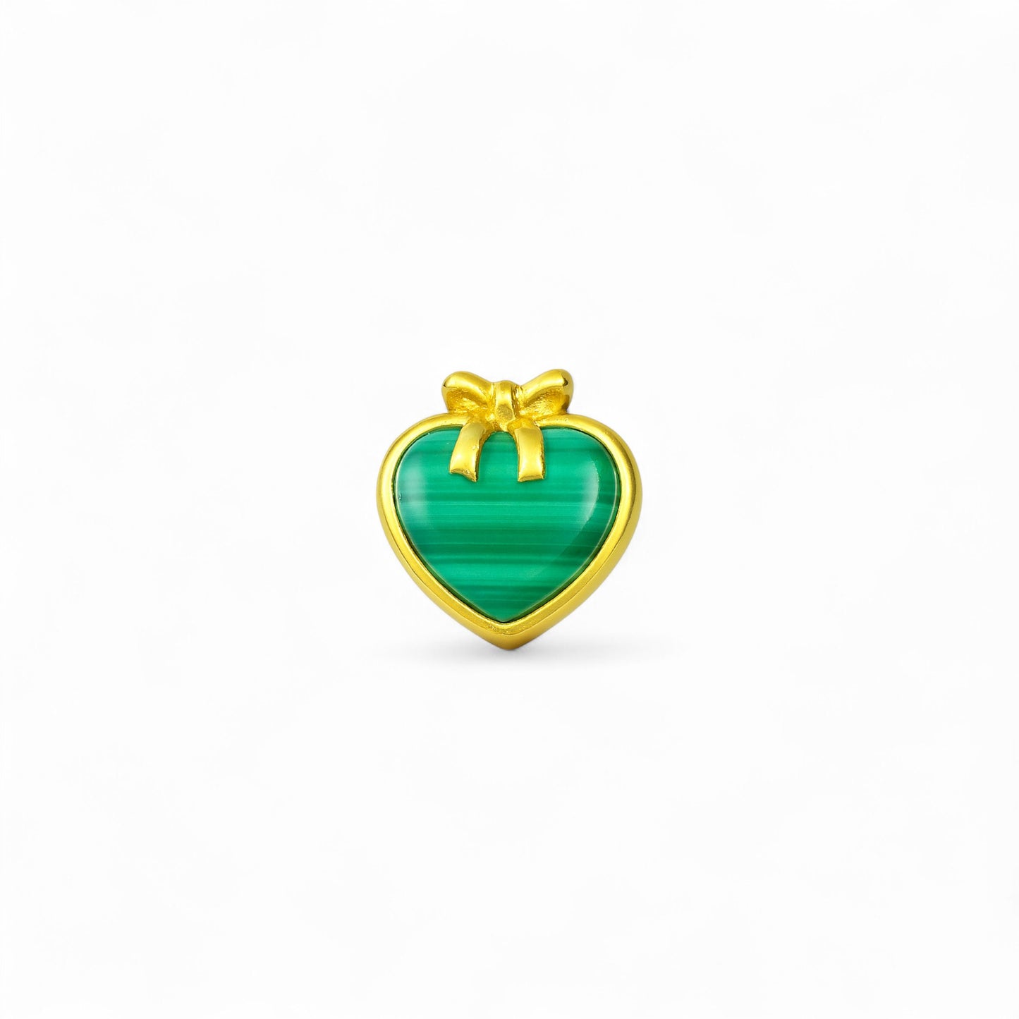 Green Heart Pendant in 18K Gold