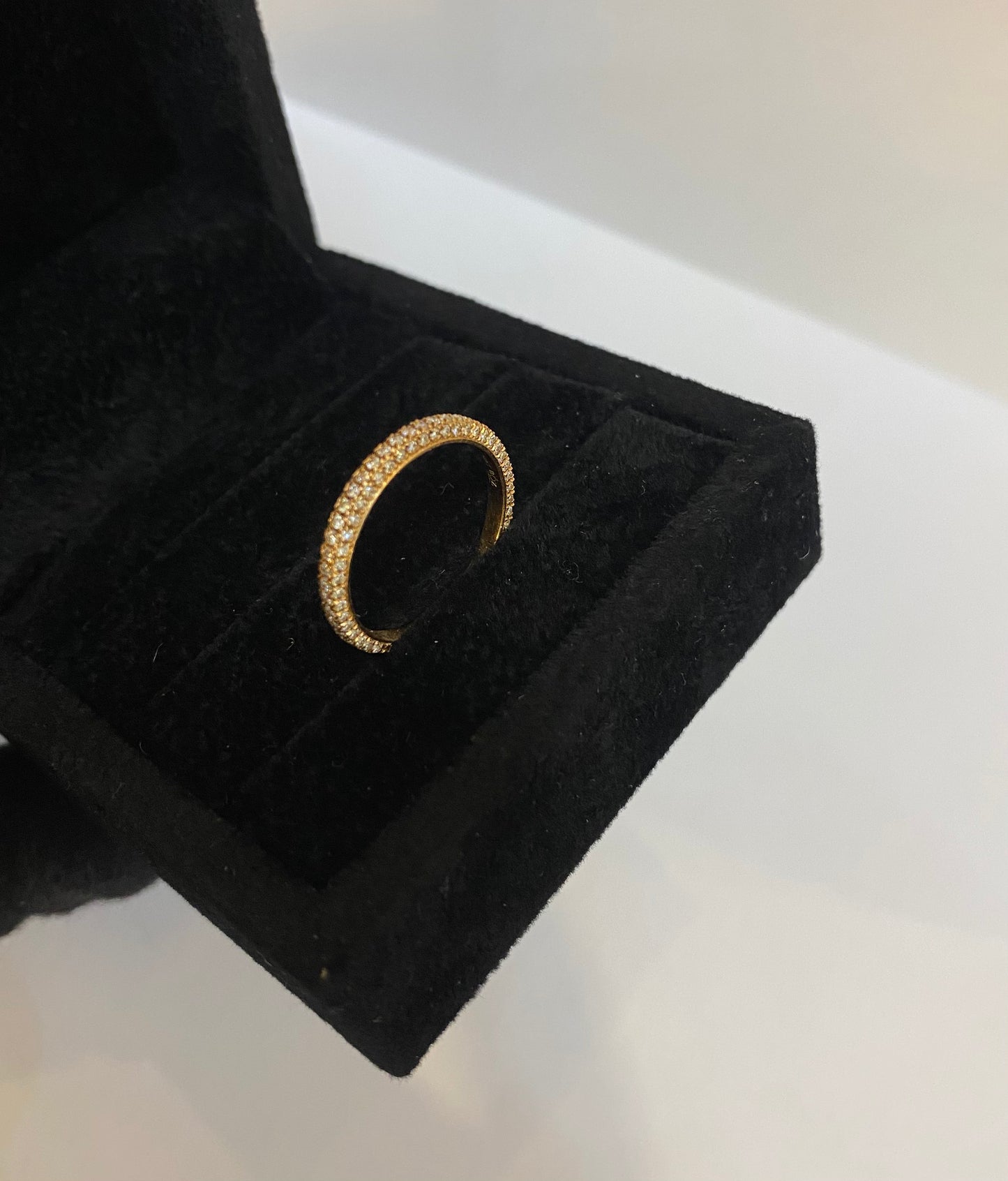 Nadia 3D Pave Diamond Band in 18K Gold