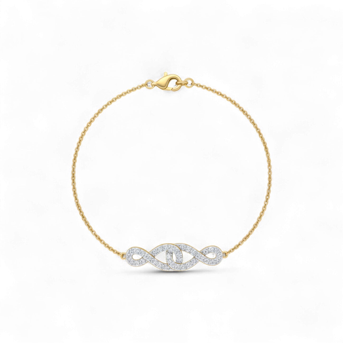 Interlock Infinie Diamond Bracelet in 18KT Gold