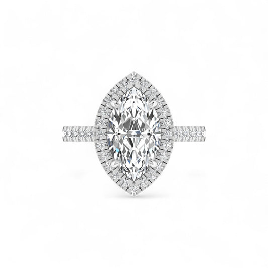 Jackie Marquise Cut Diamond Ring in 18K Gold