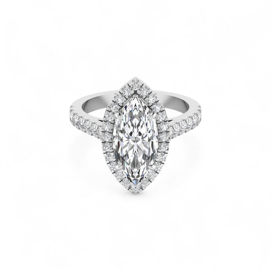 Jackie Marquise Cut Moissanite in 925 Sterling Silver