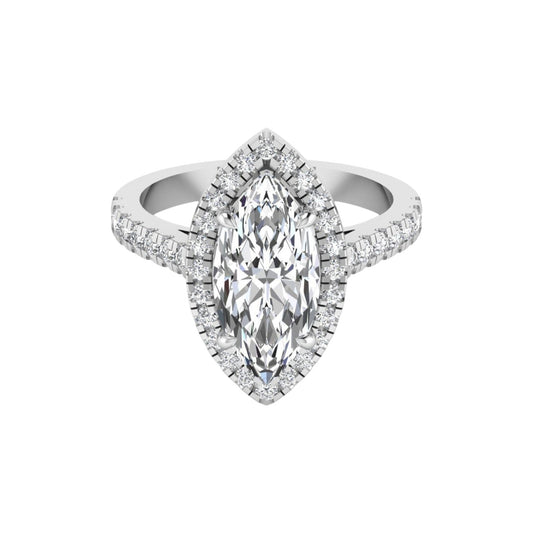 Jackie Marquise Cut Moissanite in 925 Sterling Silver