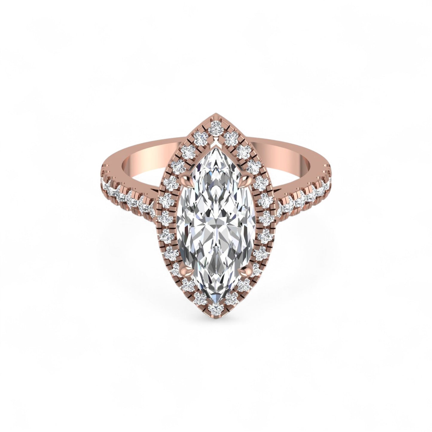 Jackie Marquise Cut Diamond Ring in 18K Gold