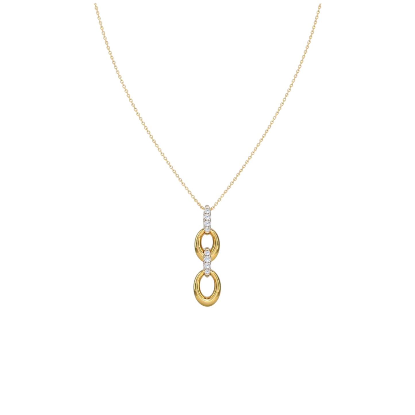Joan Vertical Diamond Necklace in 18KT Gold