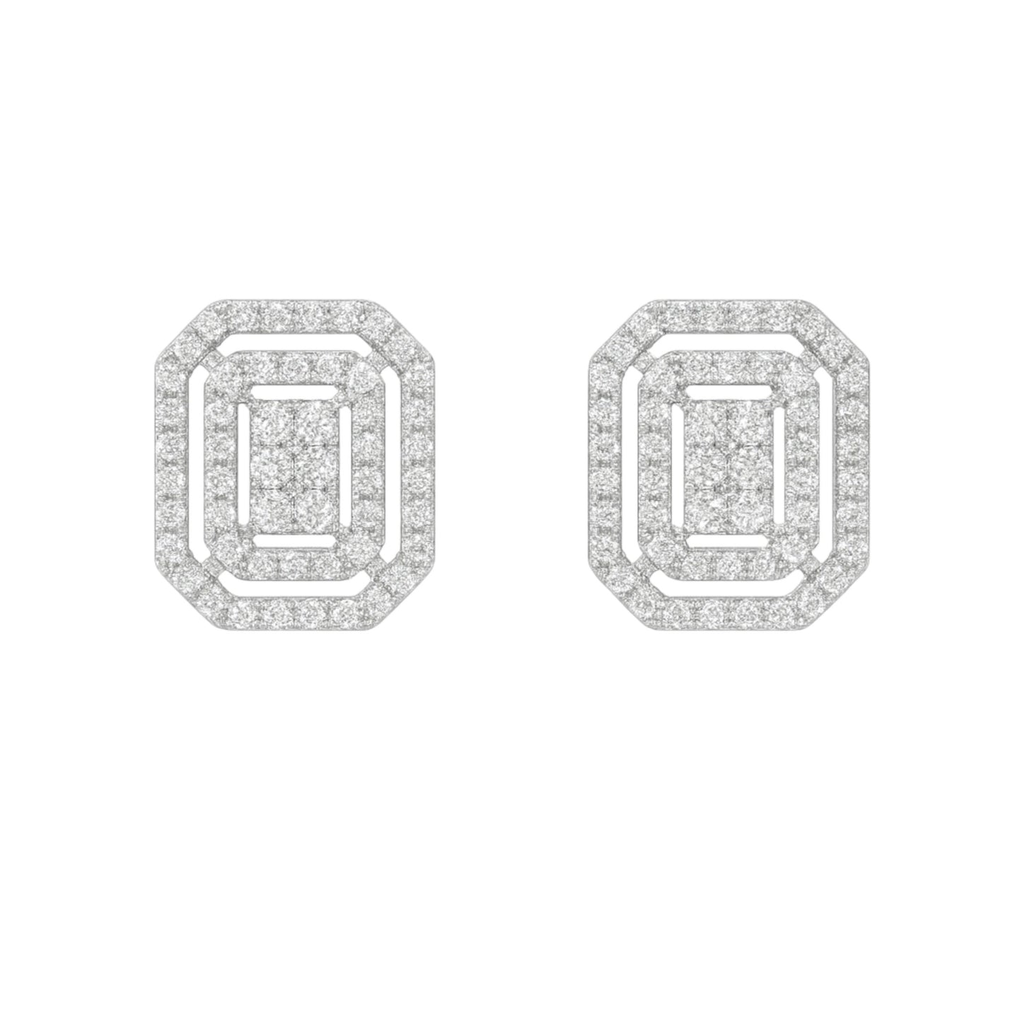 Malawi Natural Diamond Stud in 18KT Gold