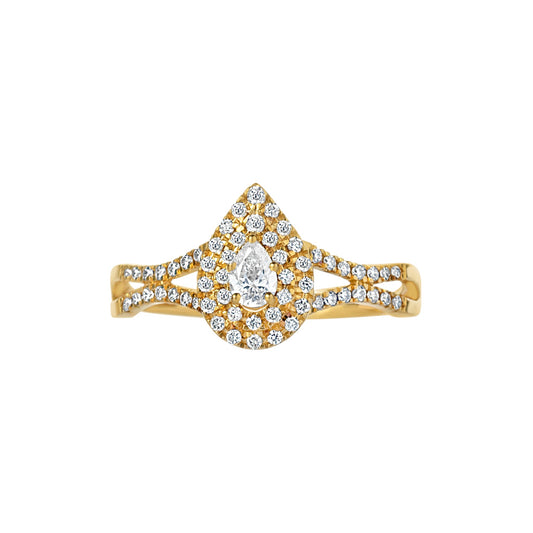 Natalie Pear Natural Diamond Engagement Ring