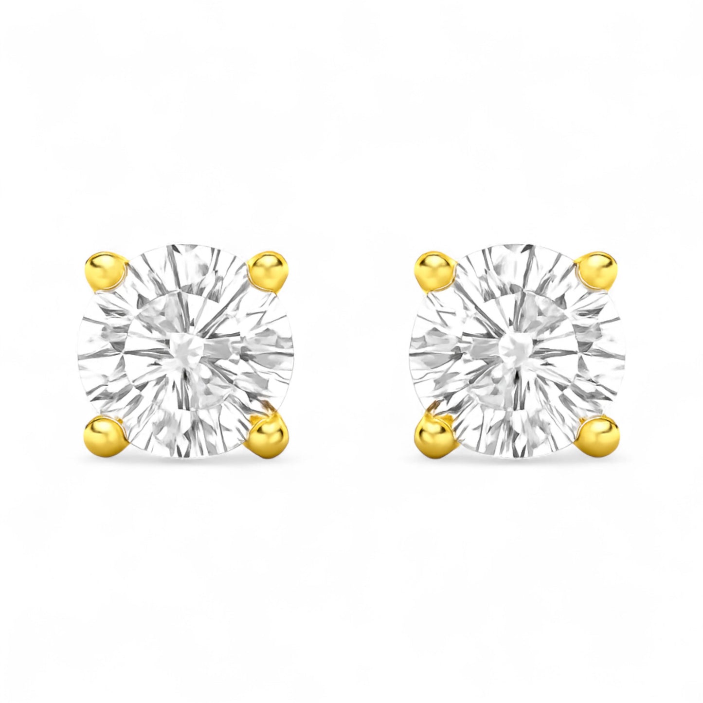 2.5MM Natural Diamond Studs in 18KT Gold