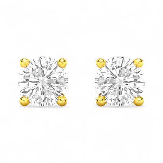 2.5MM Natural Diamond Studs in 18KT Gold