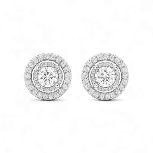 Orbit Diamond Stud Earrings in 18KT Gold