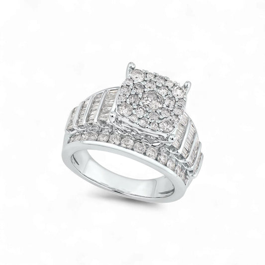 Tobo CZ Engagement Ring in 925 Sterling Silver
