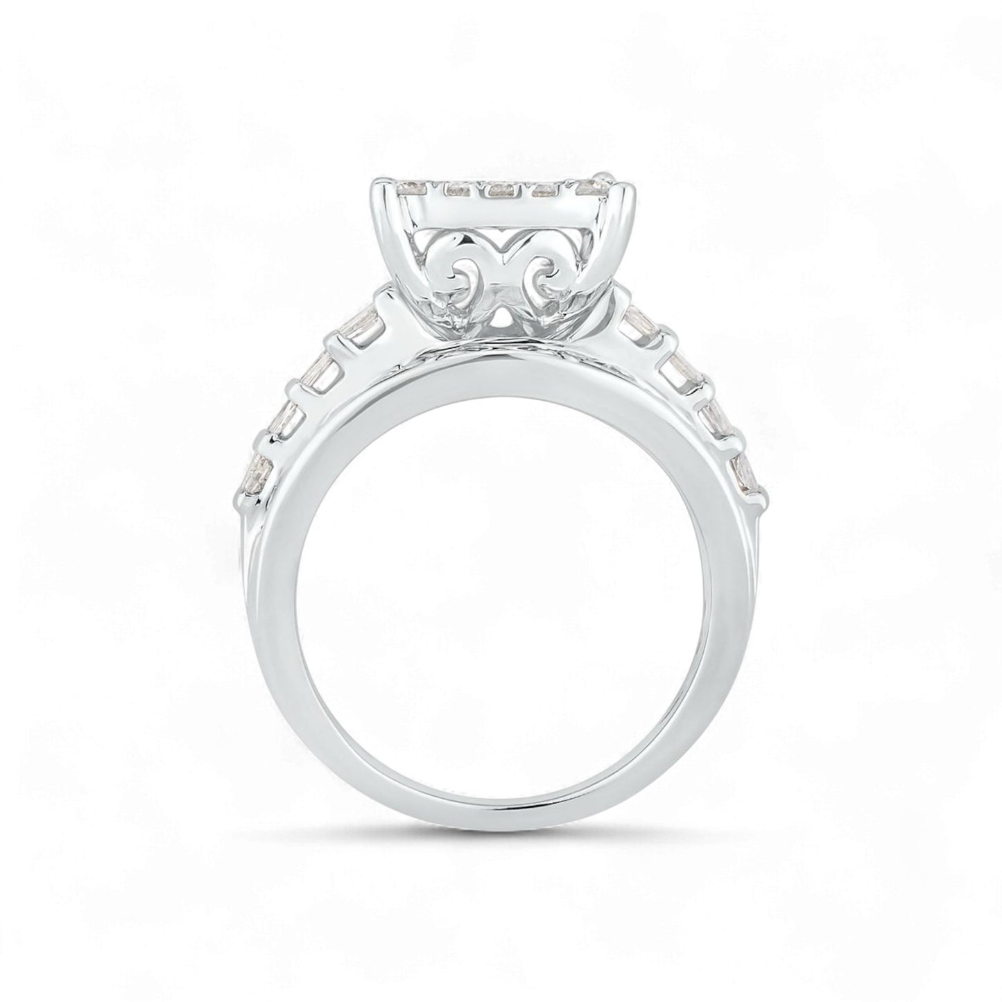 Tobo CZ Engagement Ring in 925 Sterling Silver