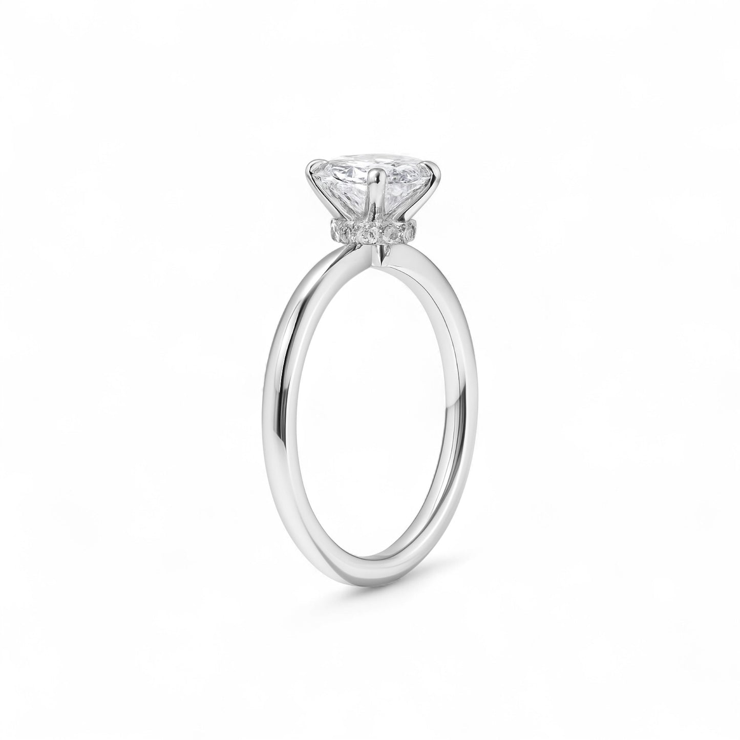 Phoebe CZ Engagement Ring in 18K Gold