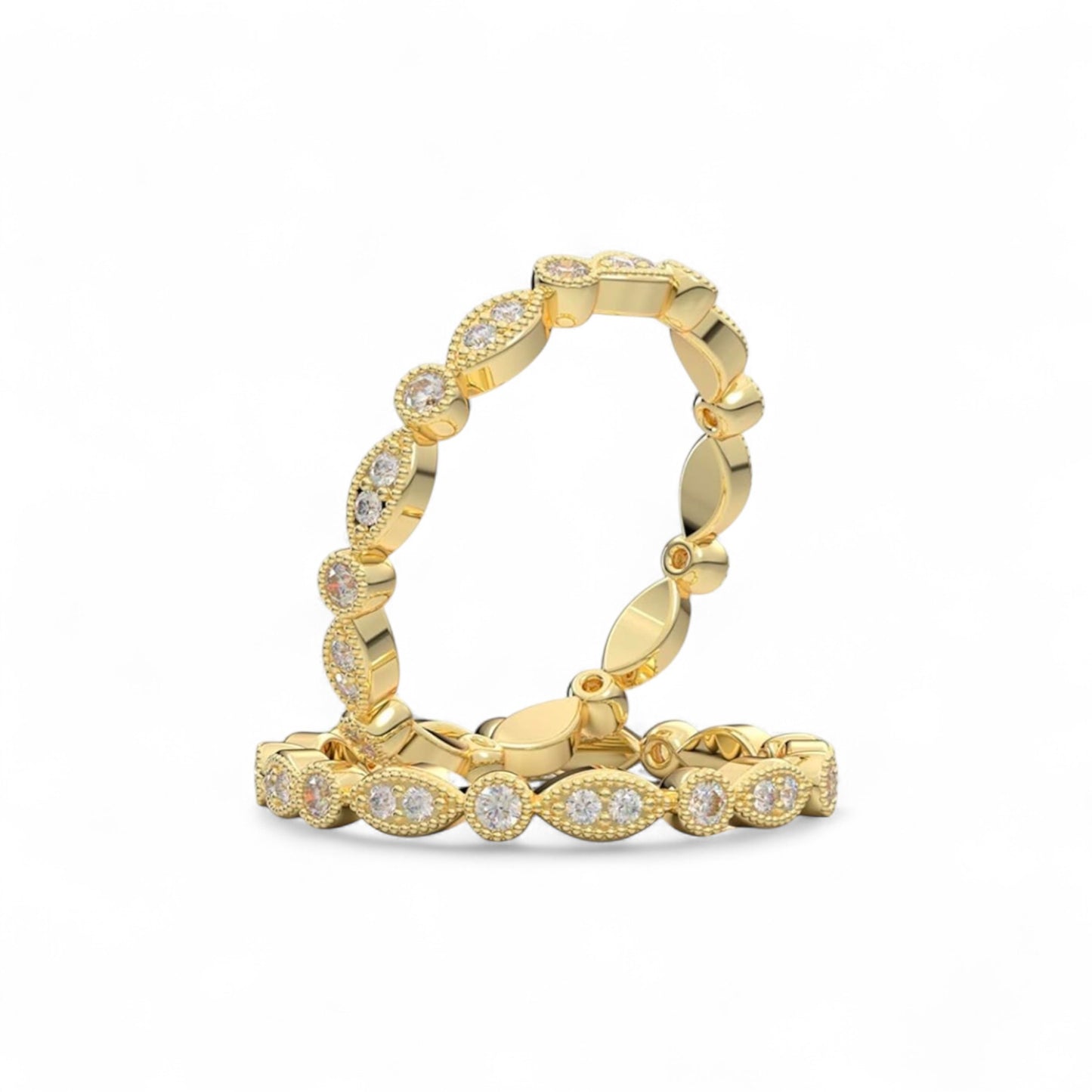 Vintage Velar Eternity Diamond Band in 18K Gold