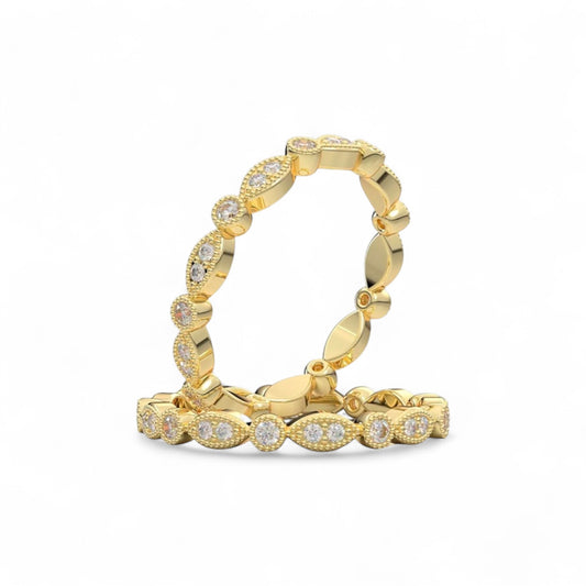 Vintage Velar Eternity Diamond Band in 18K Gold