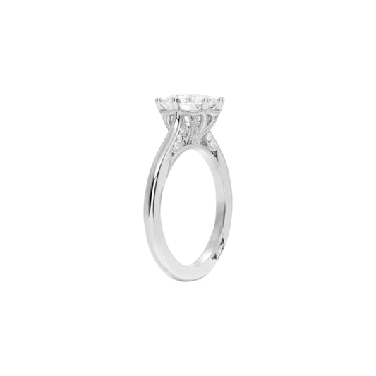 Seraphina Cathedral Moissanite Engagement Ring n 18K Gold