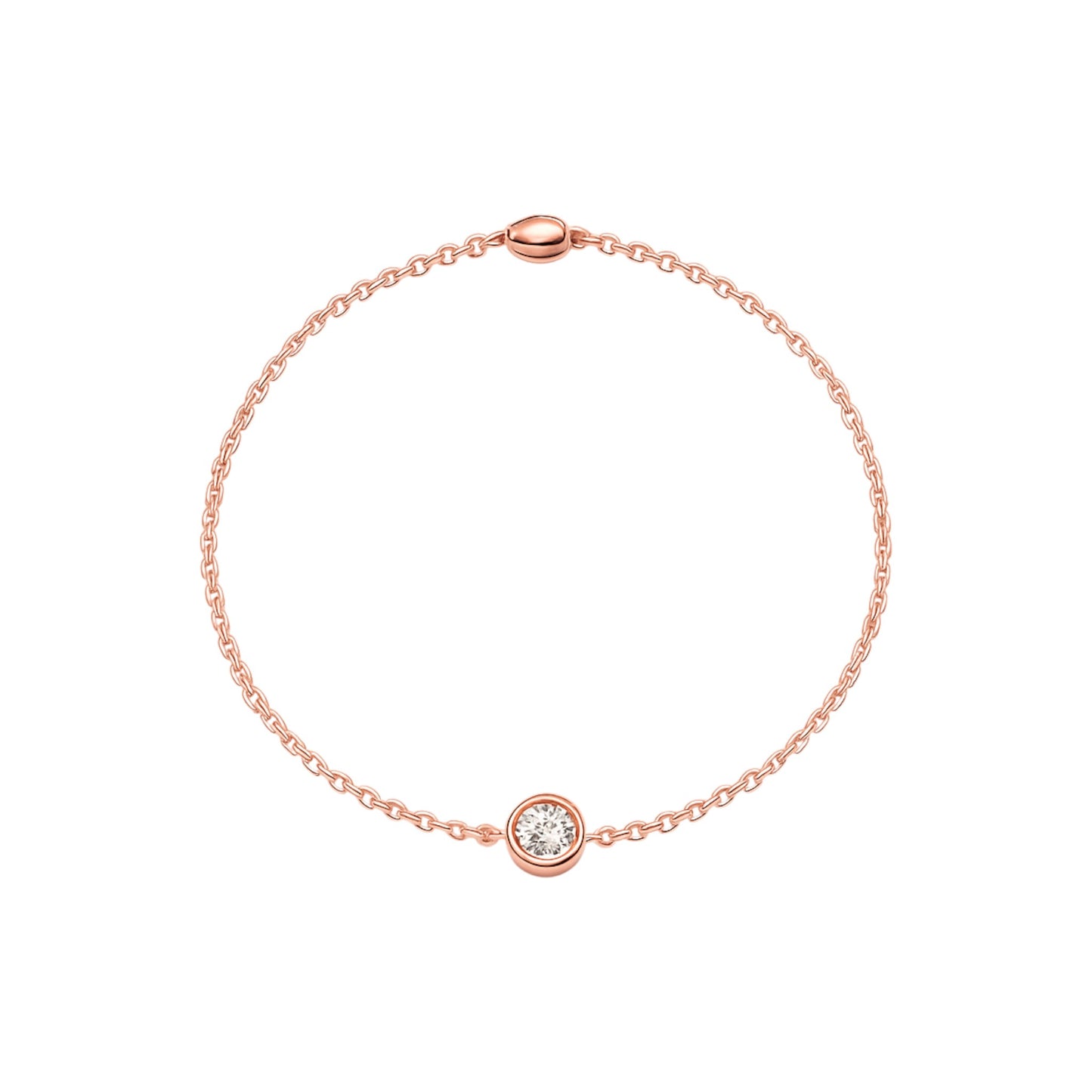 Solitaire Diamond Ball Bracelet in 18KT Gold