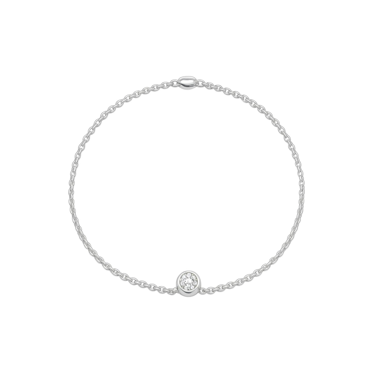 Solitaire Diamond Ball Bracelet in 18KT Gold
