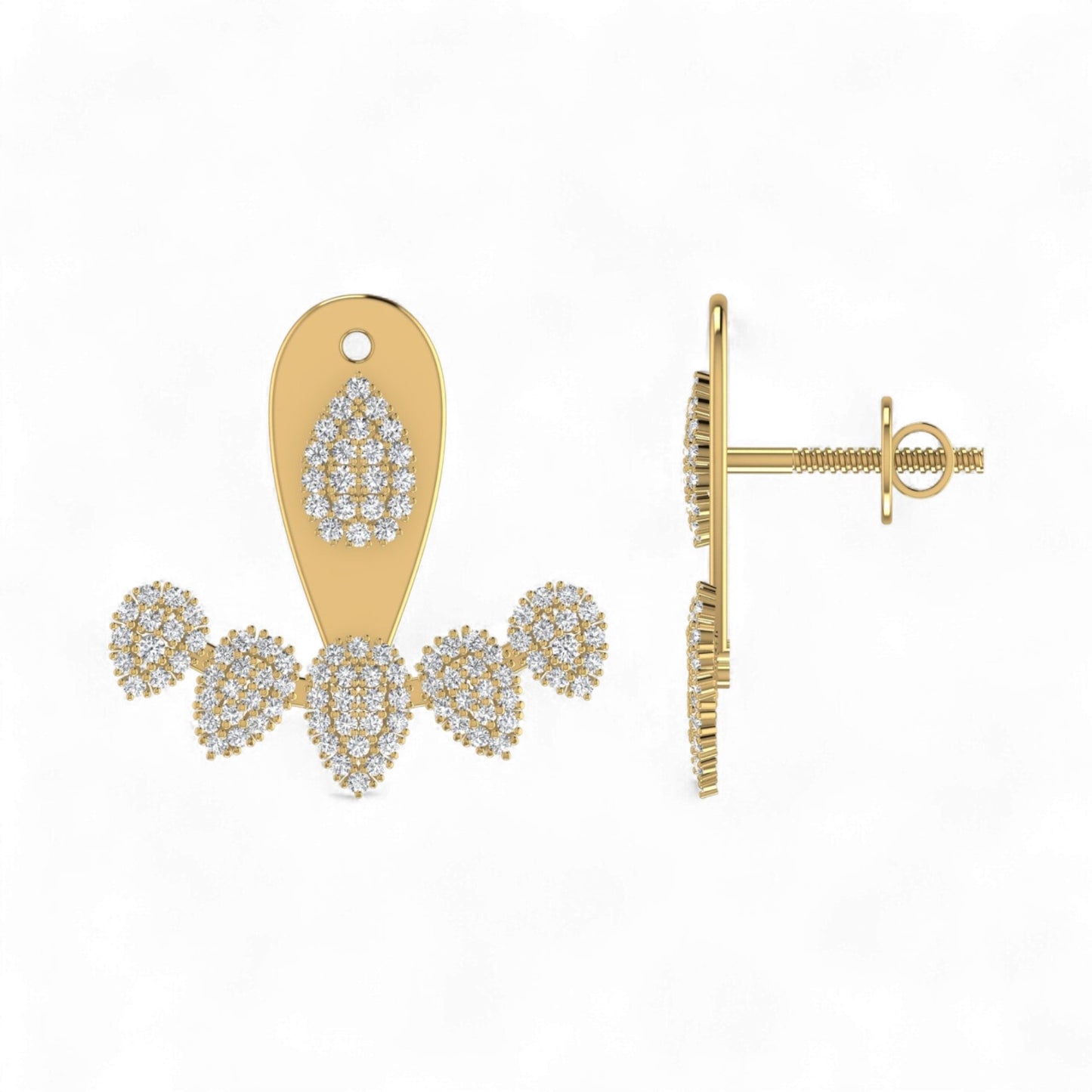 Azure Diamond Studs in 18KT Gold