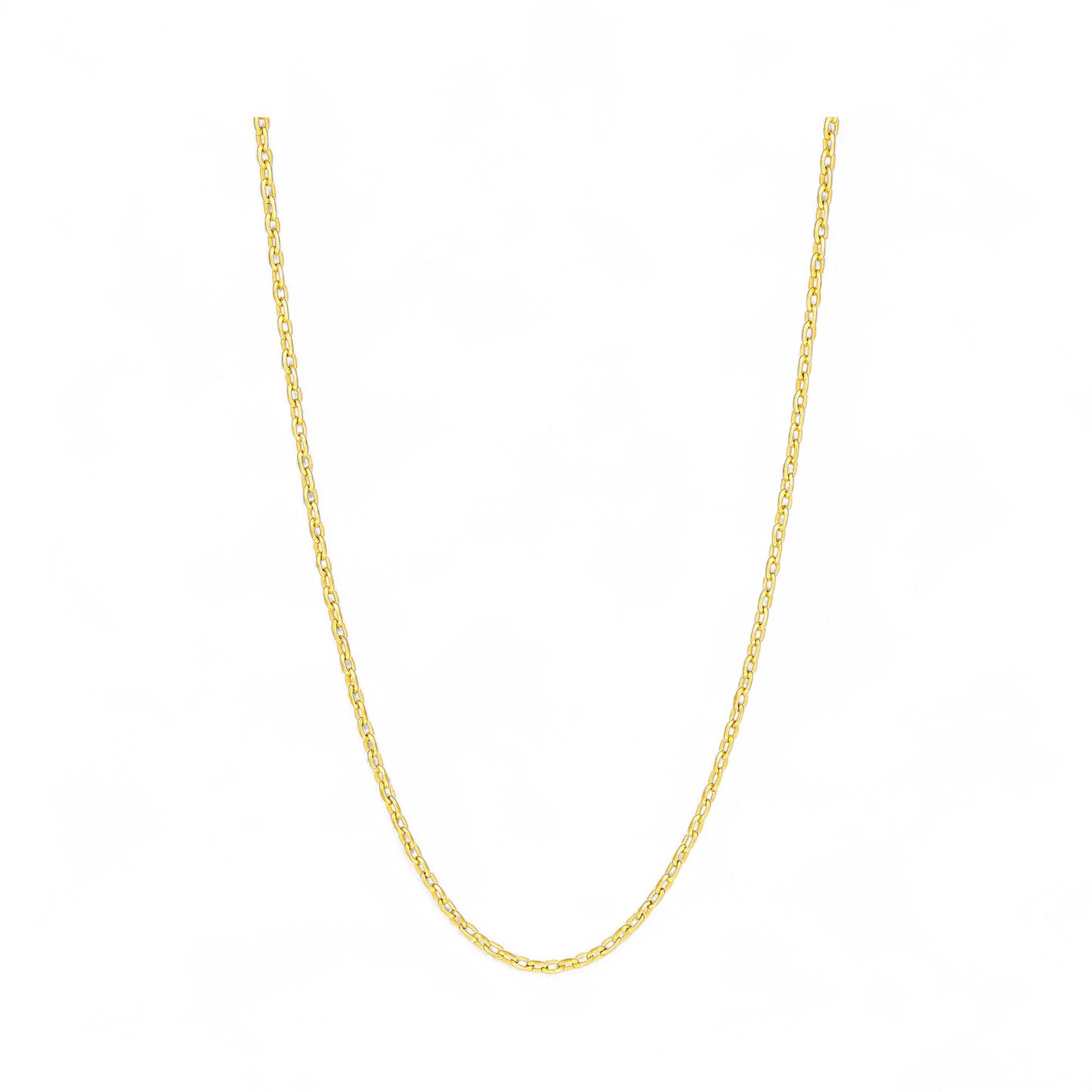 Thin Cable Necklace in 18KT Gold