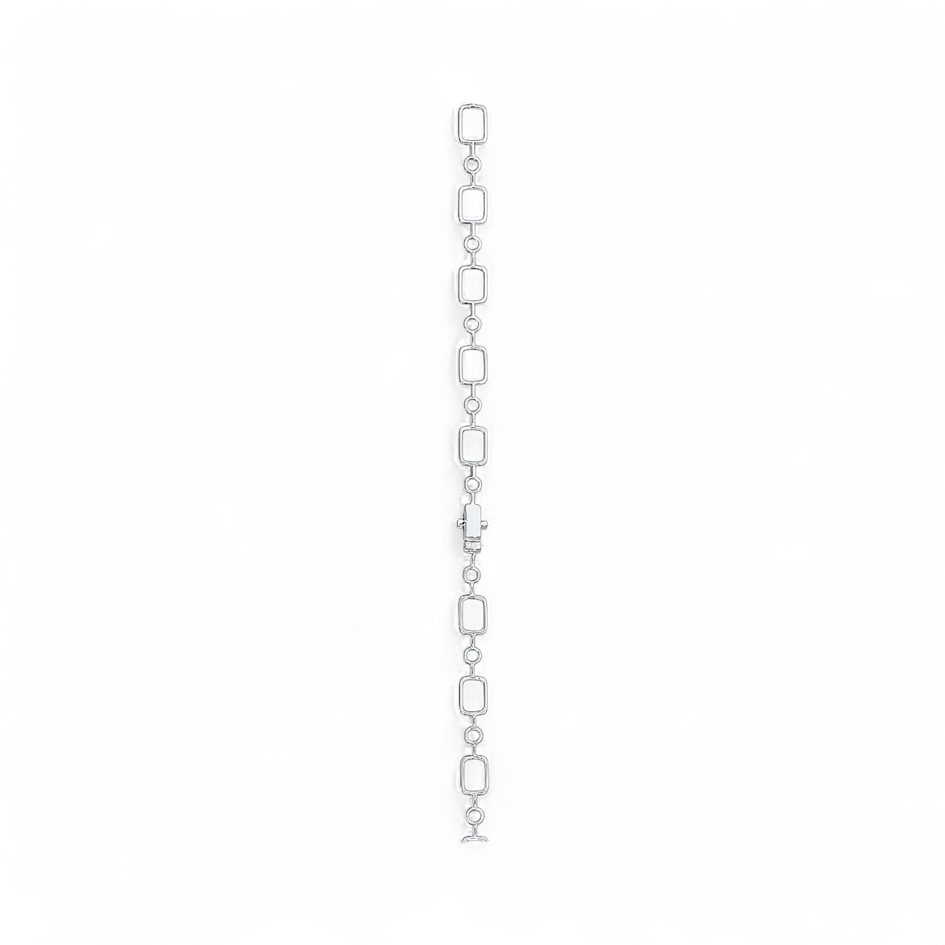 Silver chain on a white background
