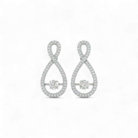 Twinkle Infinie Diamond Studs Earrings in 18KT Gold