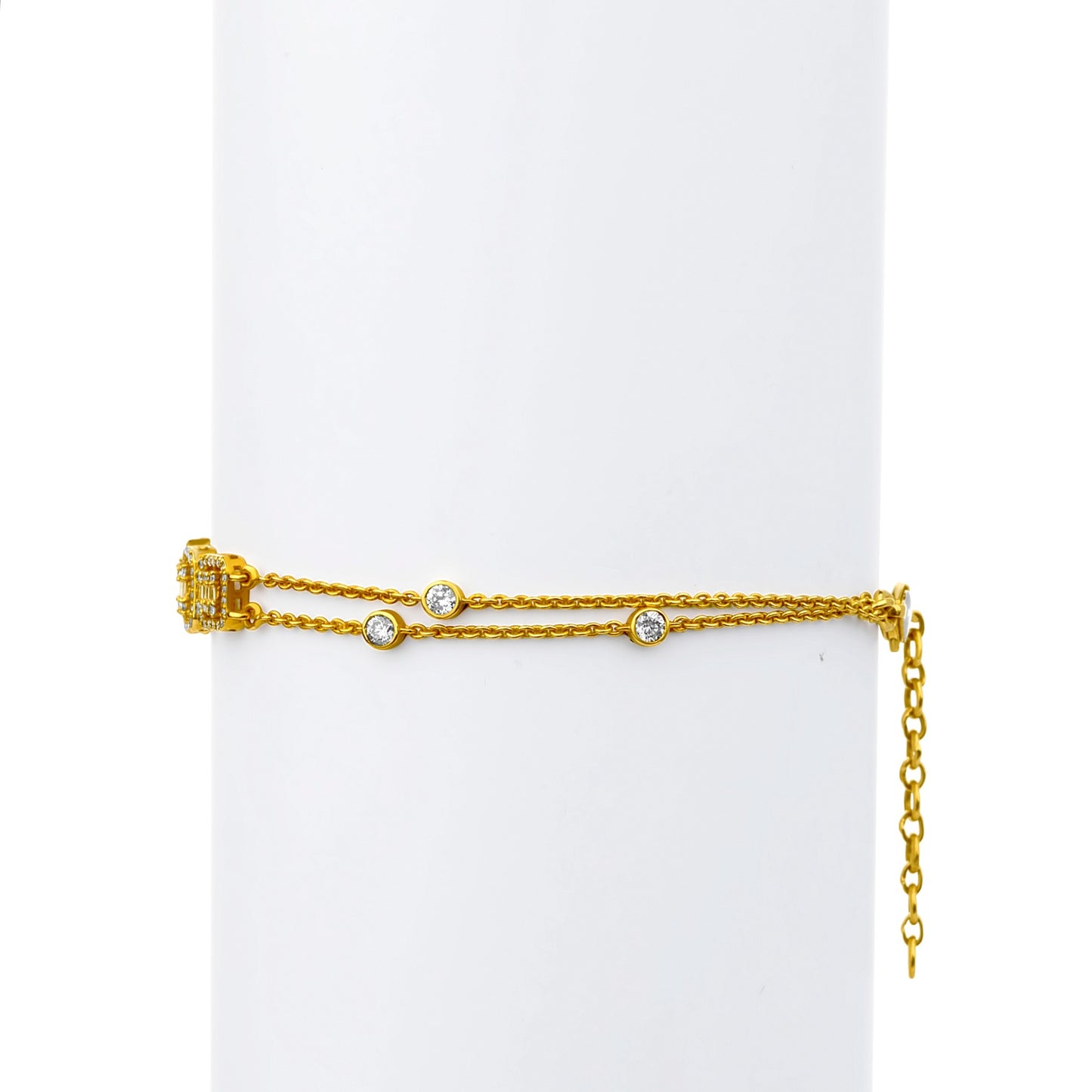 Paris Natural Diamond Tennis Bracelet in 18KT Gold