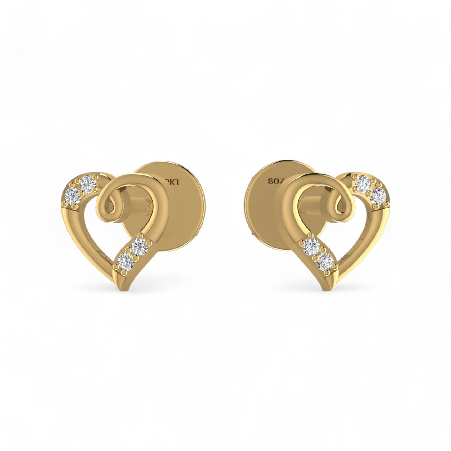 Vivra Natural Diamond Earrings in 18KT Gold