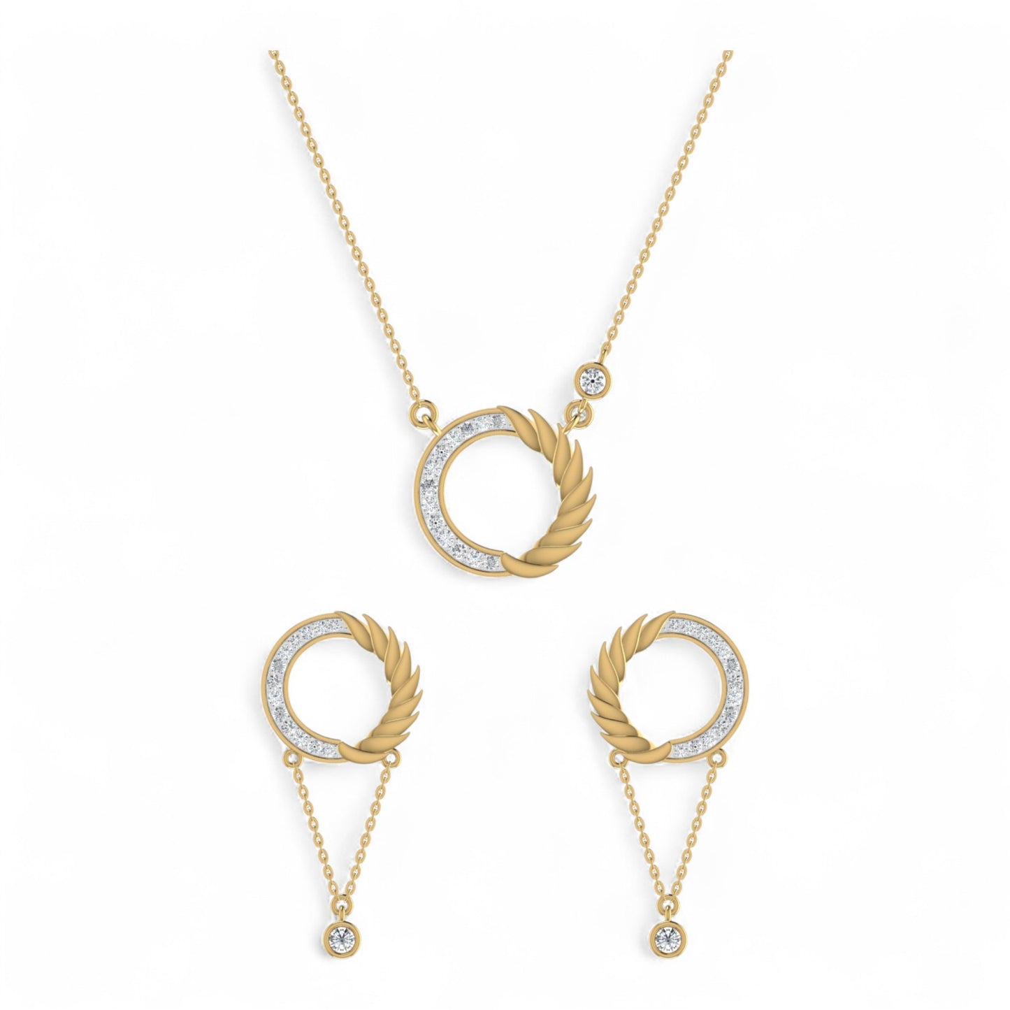Eternal Grace Natural Diamond Earrings in 18KT Gold