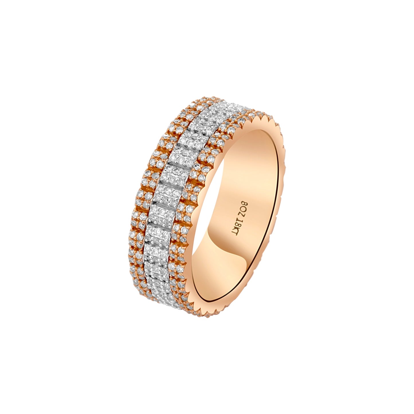 Zeus 360 Natural Diamond Band in 18K Gold