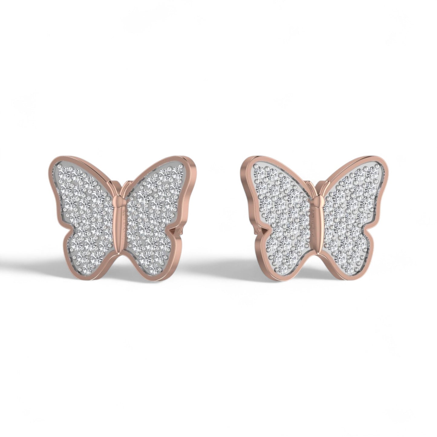 Noor Butterfly Natural Diamond Cluster Earrings in 18KT Gold