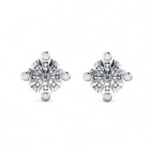 Moissanite Studs in 925 Sterling Silver