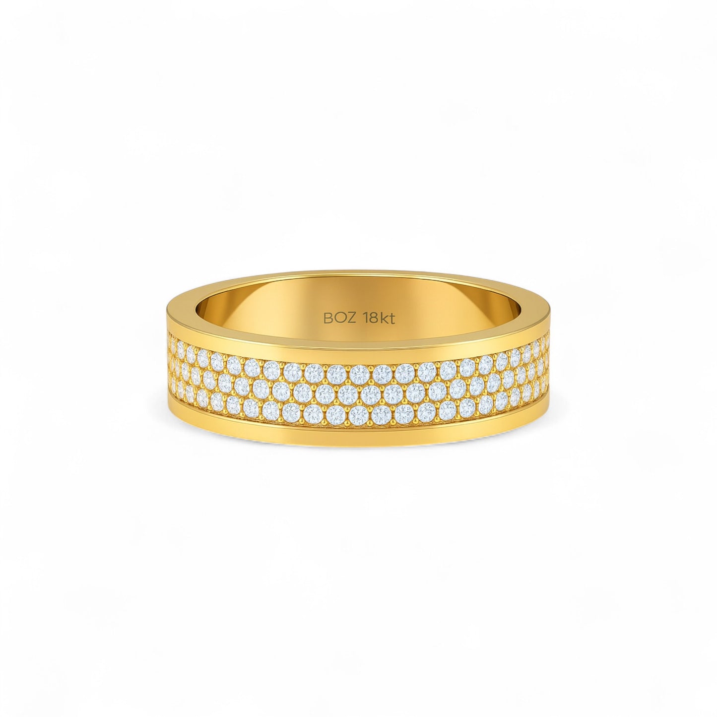 Alexx Natural Diamond Band in 18KT Gold