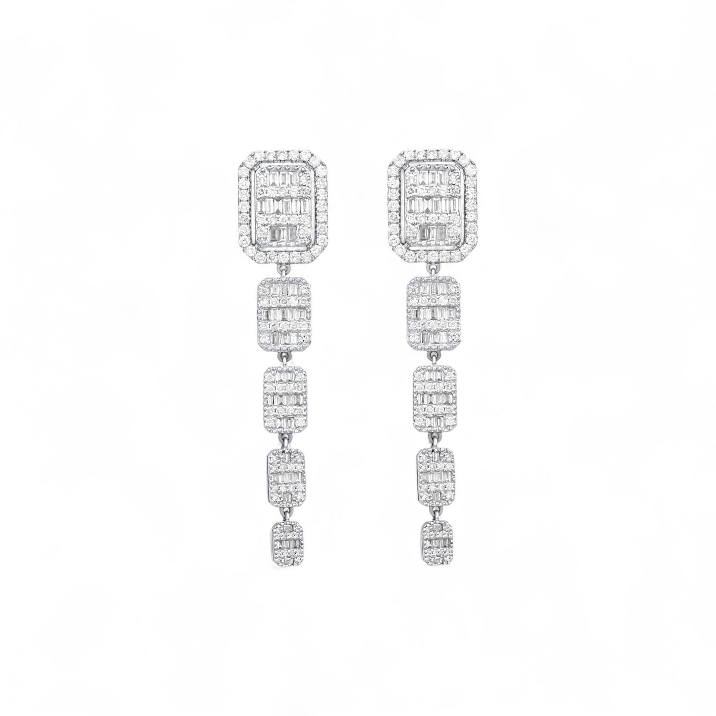 Ellen Drop Natural Diamond Earrings in 18KT Gold