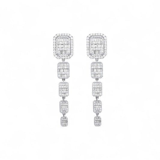 Ellen Drop Natural Diamond Earrings in 18KT Gold