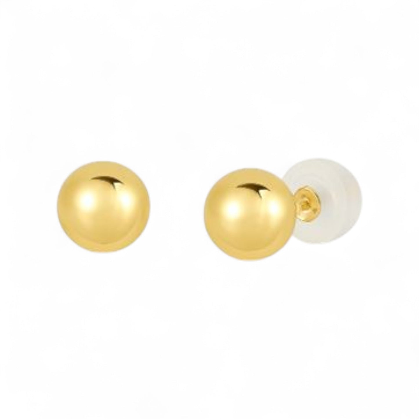 Gold Ball Studs in 18KT Gold