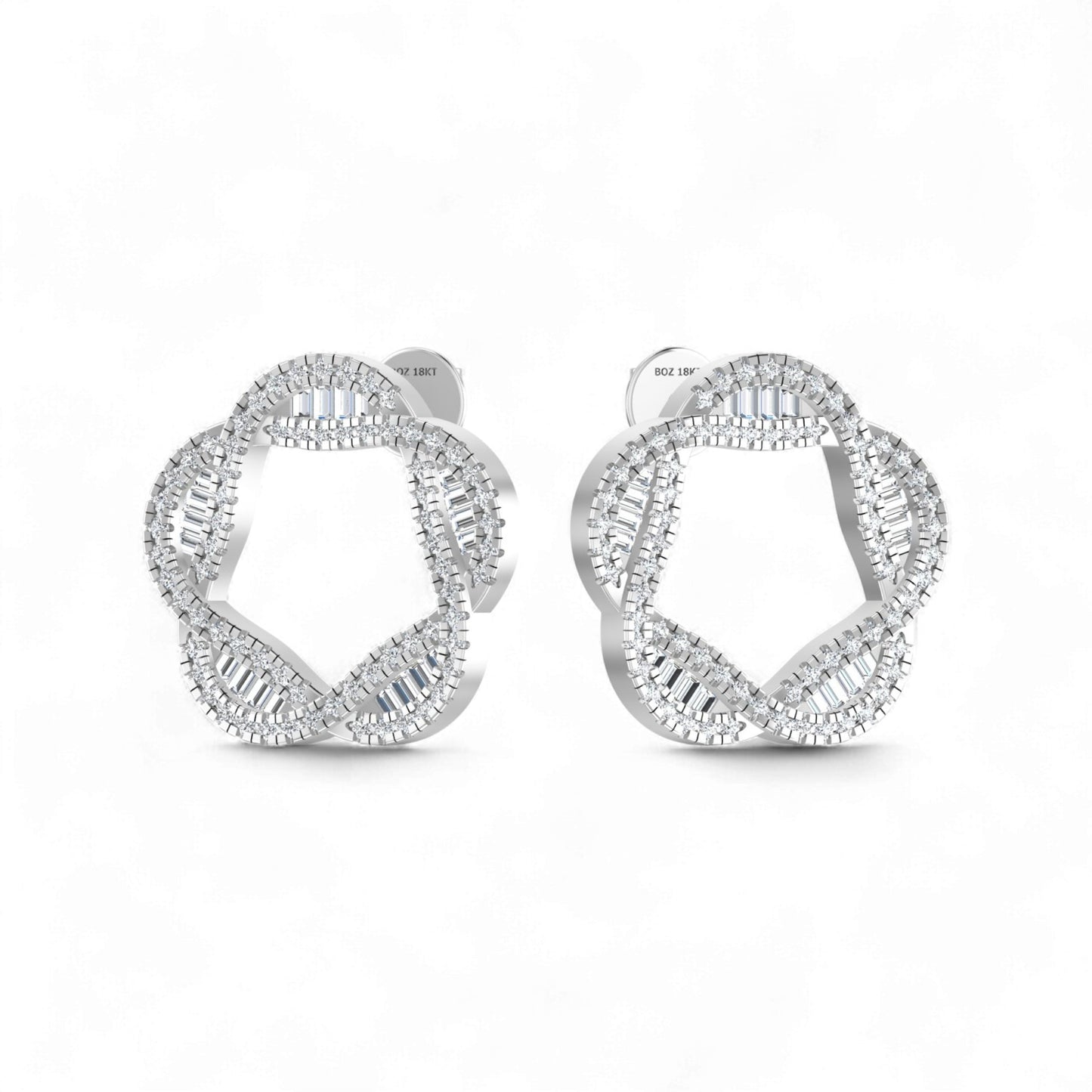 Marise Moissanite Studs in 925 Sterling Silver