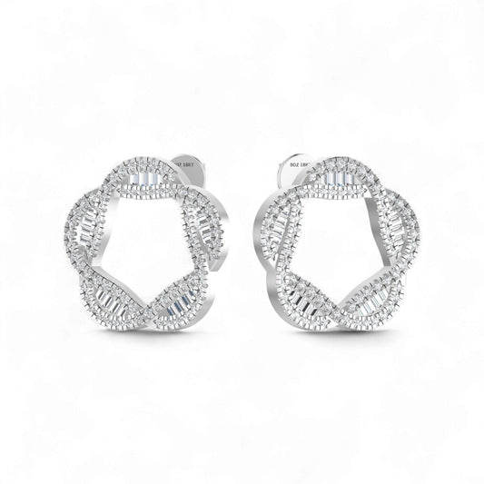 Marise Moissanite Studs in 925 Sterling Silver